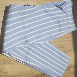 Forever 21 Light Blue and White Striped Pants